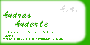 andras anderle business card