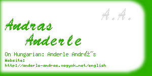 andras anderle business card